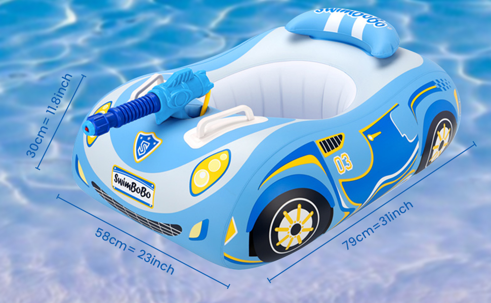 pool floats for toddlers 1-3 with handles water gun for girls boys kids child