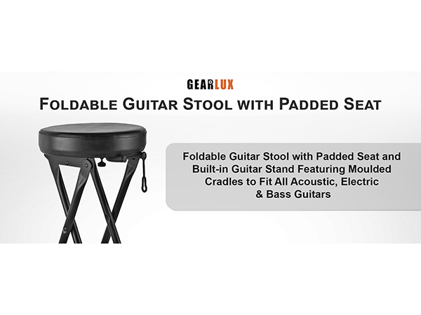 Amazon.com: Gearlux Foldable Guitar Stool with Padded Seat