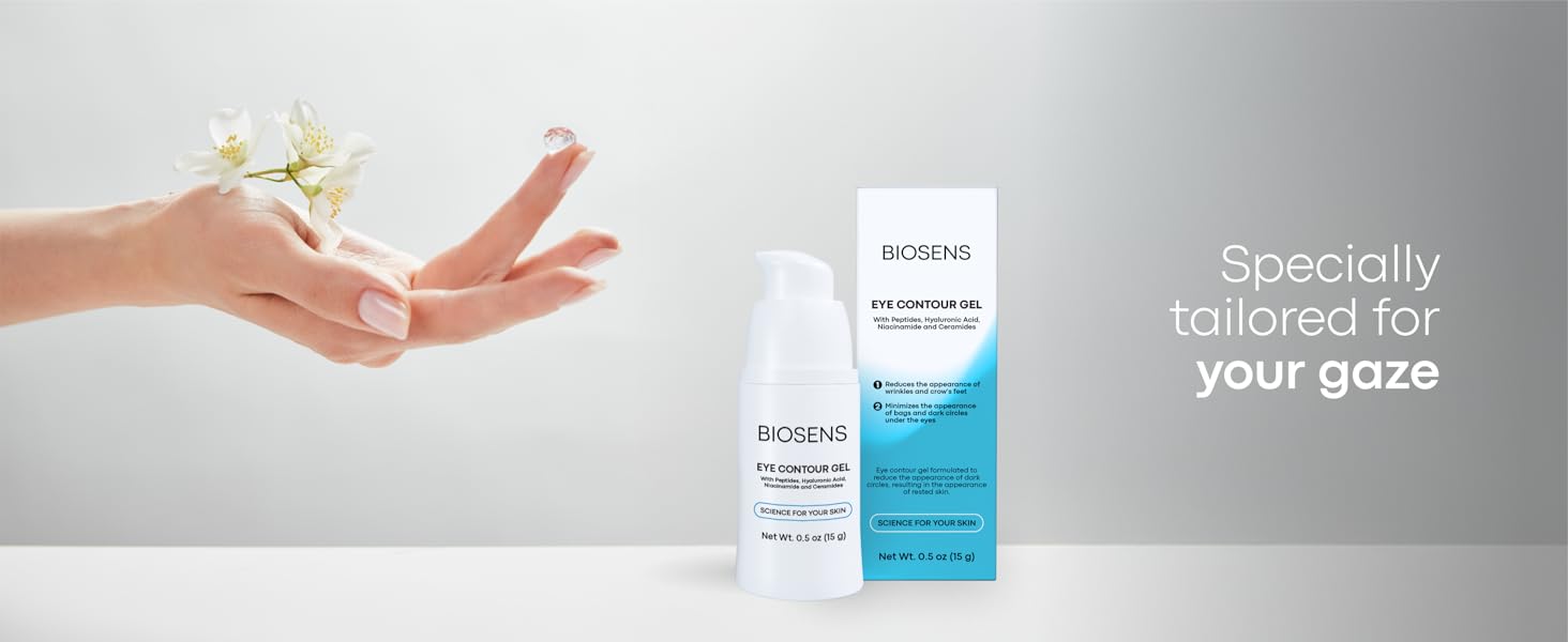eye contour gel with encapsulated peptides