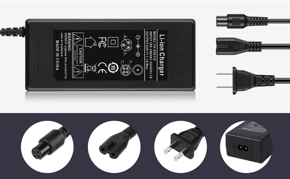 63V 4 CHARGER OF STHETS FOR NINEBOT S (not for S-Plus) / MINI PRO / MINI LITE / L8 / One A1 / UNO S2 / S-MAX, N3M240, GOKART KIT, GOKART PRO, 4 PIN adapt for the Ninebot Segway charger charger 16 4 potor scooter charger