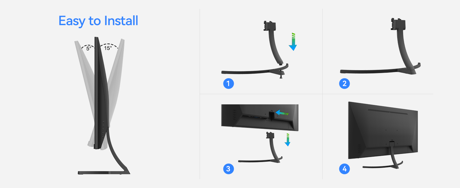 SANSUI 27 inch FHD Monitor with USB TypeC, Speakers Builtin, 75Hz, HDMI, VGA, Tilt Adjustment