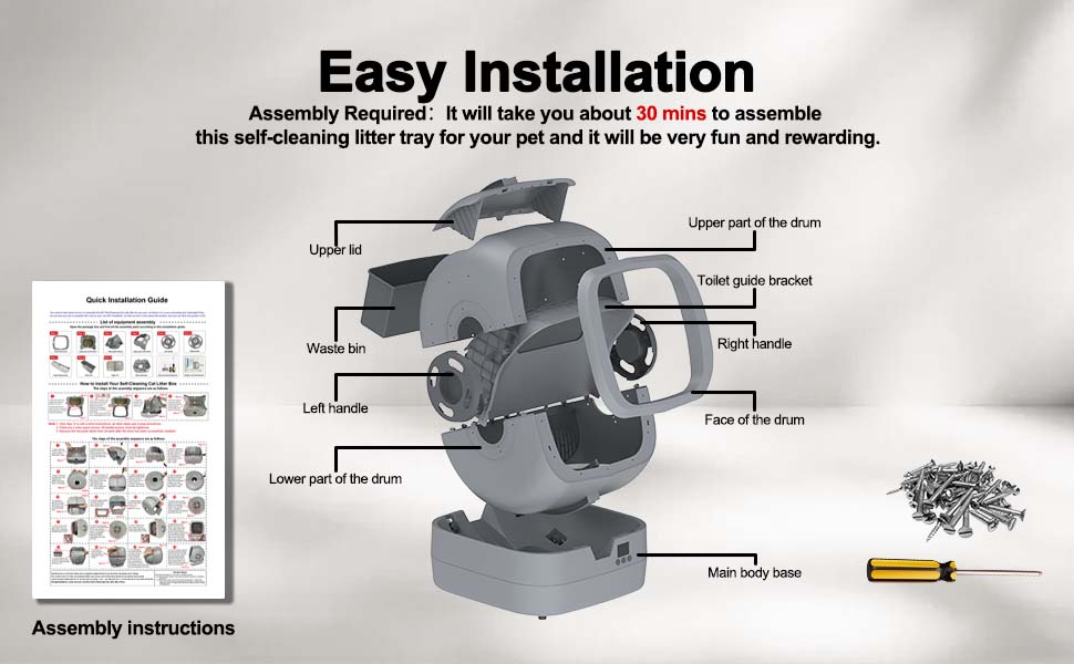 self clean litter box