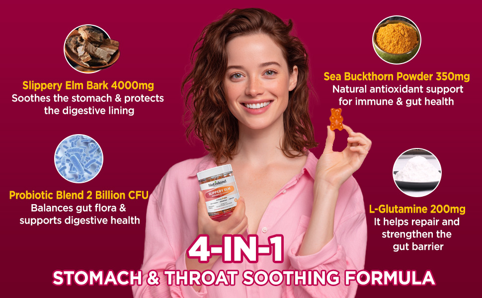 women's probiotic slippery elm gummies