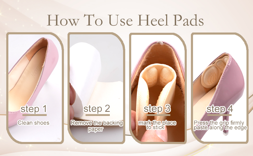 8 Pairs Heel Pads for Shoes