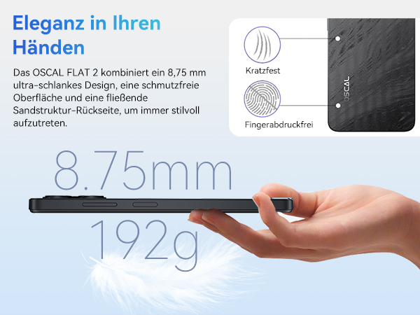 Das Smartphone ist ein Smartphone mit einem Touchscreen