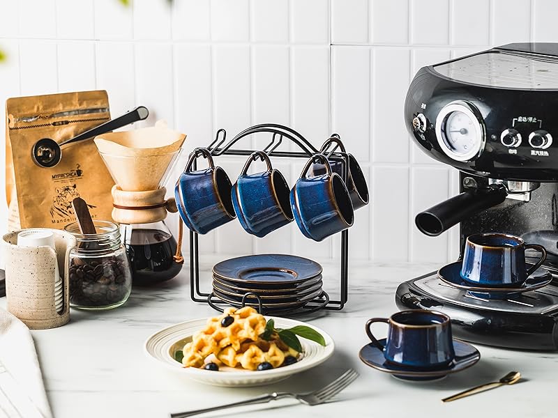espresso cups with stand