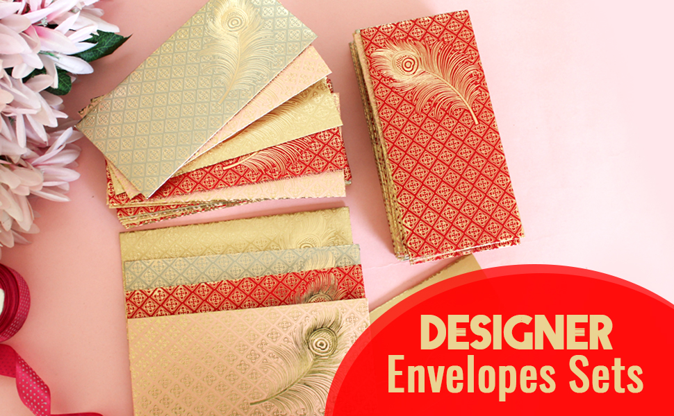 TIED RIBBONS Envelope for Invitation Christmas (Pack of 20