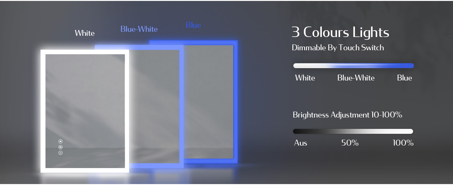 bathroom mirror with led lights
