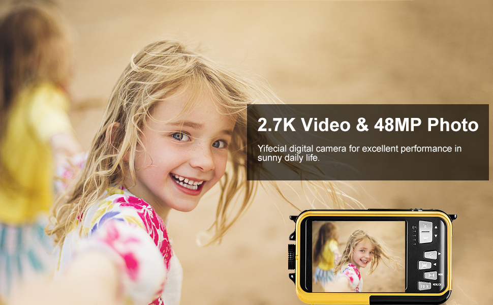 Waterproof Camera Underwater Cameras for Snorkeling Selfie