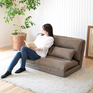 Amazon｜山善(YAMAZEN) ソファ ソファーベッド 座椅子 3WAY