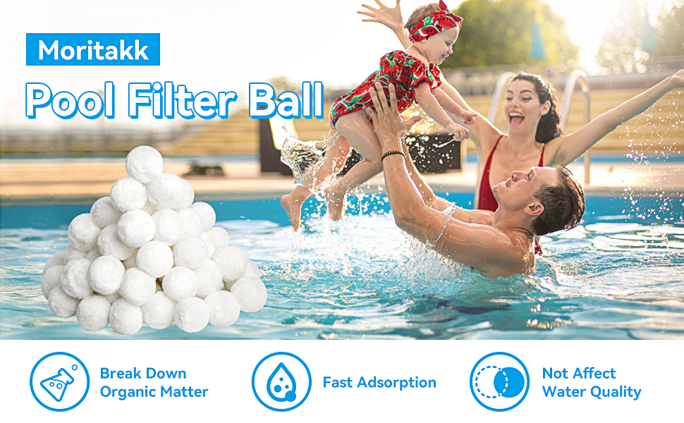 Moritakk 1.54lbs Pool Filter Ball for Sand Filter Pump for