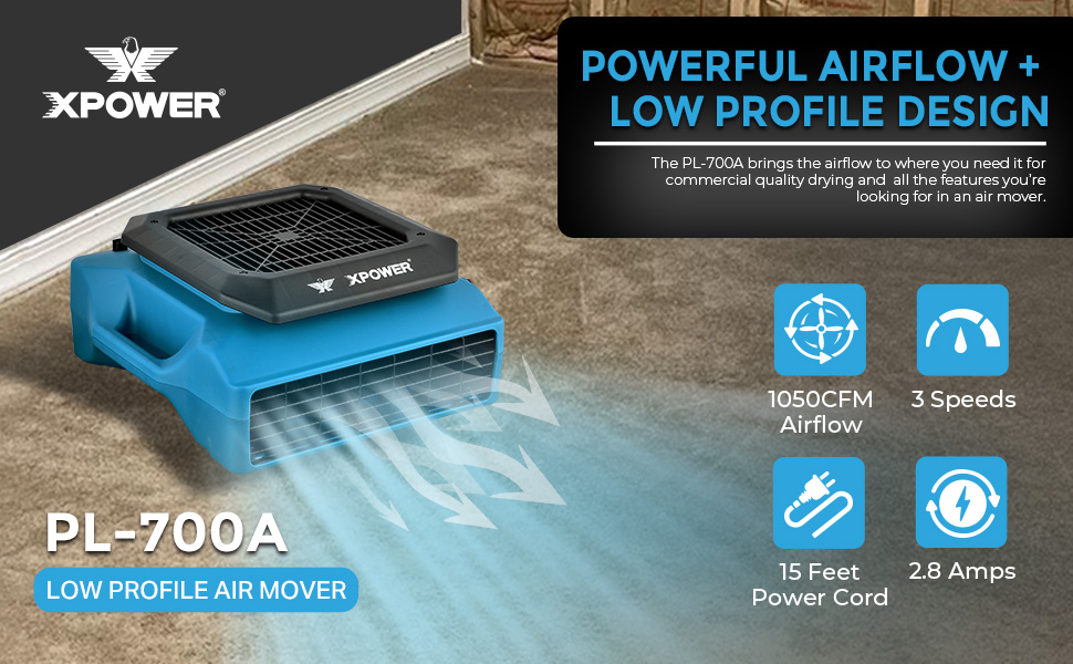 PL-700A Low Profile Powerful Airflow