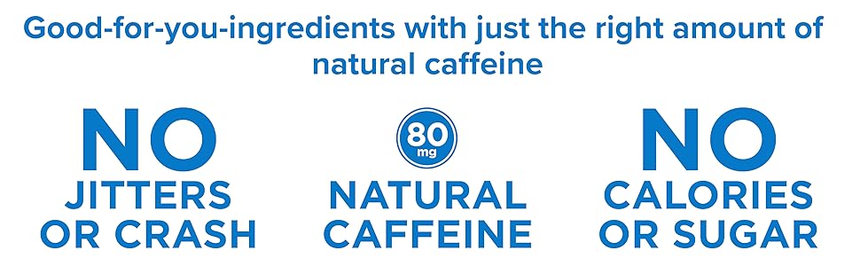 Good for you ingredients with 80 mg natural caffeine.