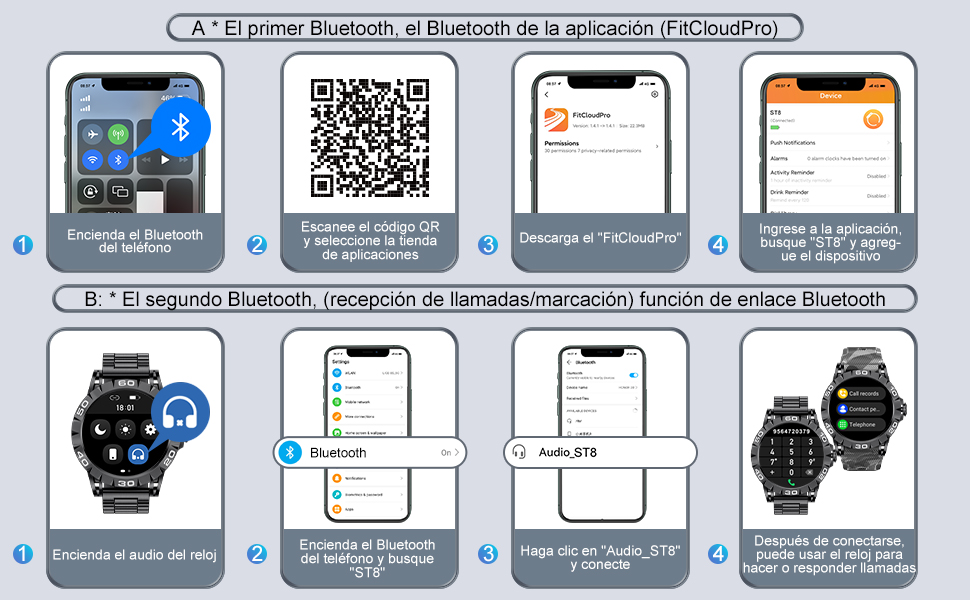 LIGE Reloj Inteligente para Hombre