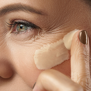 Cream Being Applied