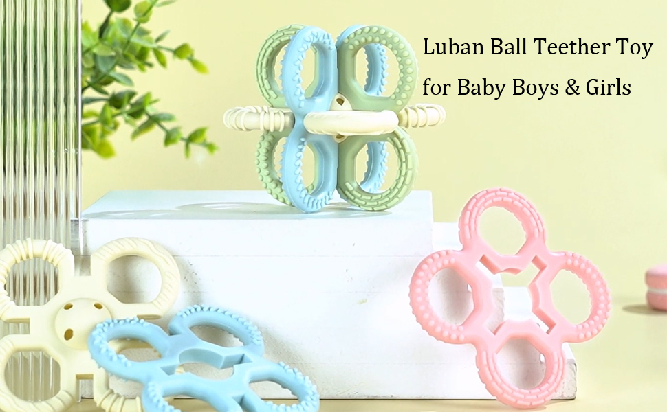 Silicone Teething Ring Toys for Babies 0-6 Months, Seposeve Baby Teethers 6-12 Months 12-24 Months