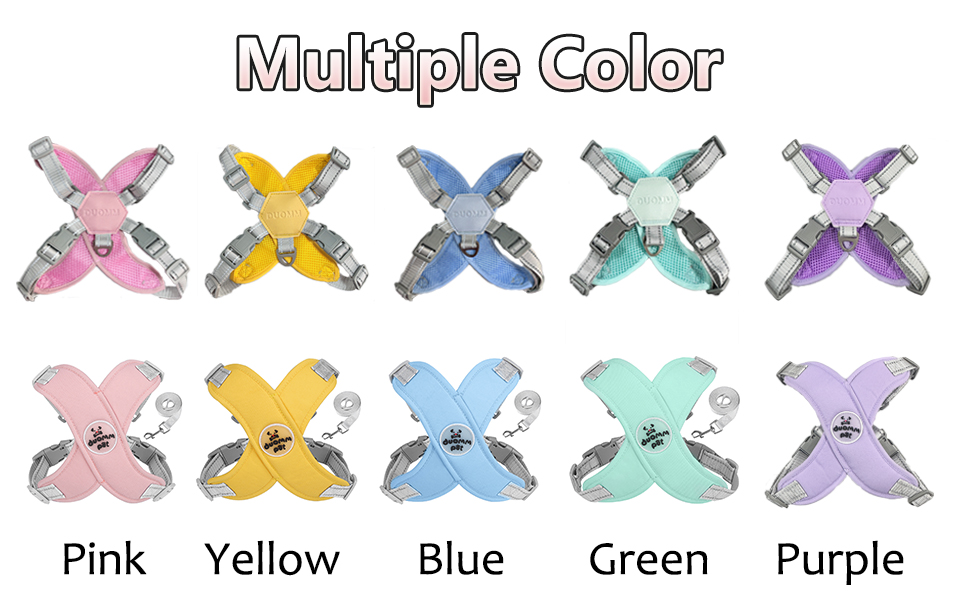 FEimaX Dog Harness Pet X Frame No Pull Stepin Harnesses with Leash Set