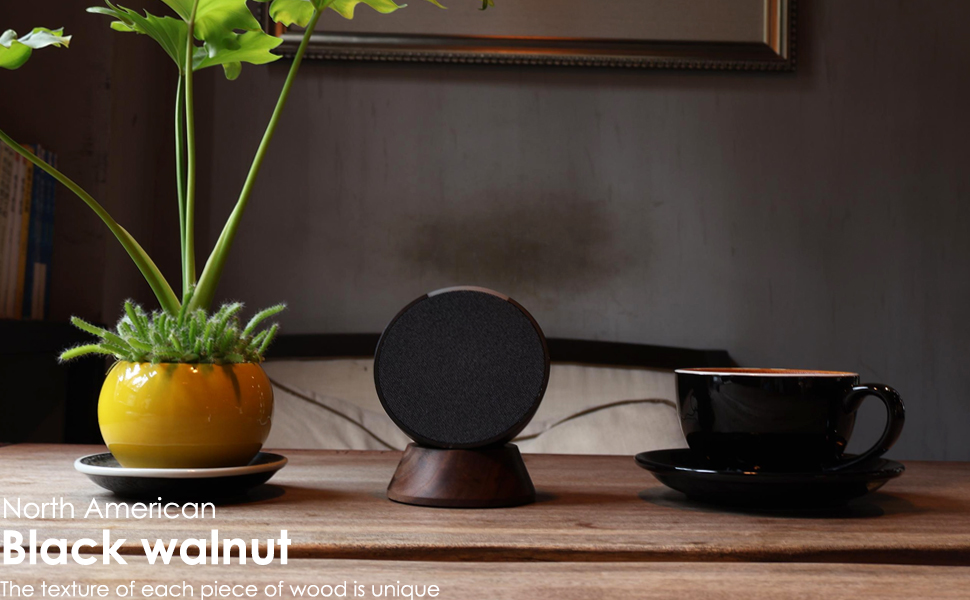 Stand for Echo Pop - Desktop Holder Mount for Echo Pop ,black walnut stand for echo pop(2023),holder