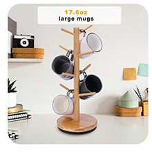 360 degree mug holder tree