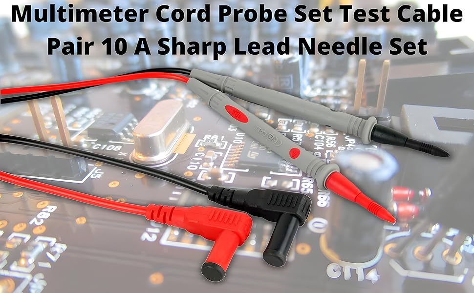 Gilhot® 10 A Sharp Lead Needle Set Multimeter Cord Probe Set Test