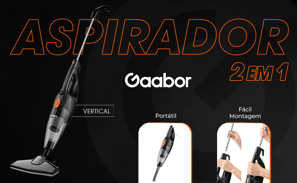 Aspirador Vertical 2 em 1 Gaabor