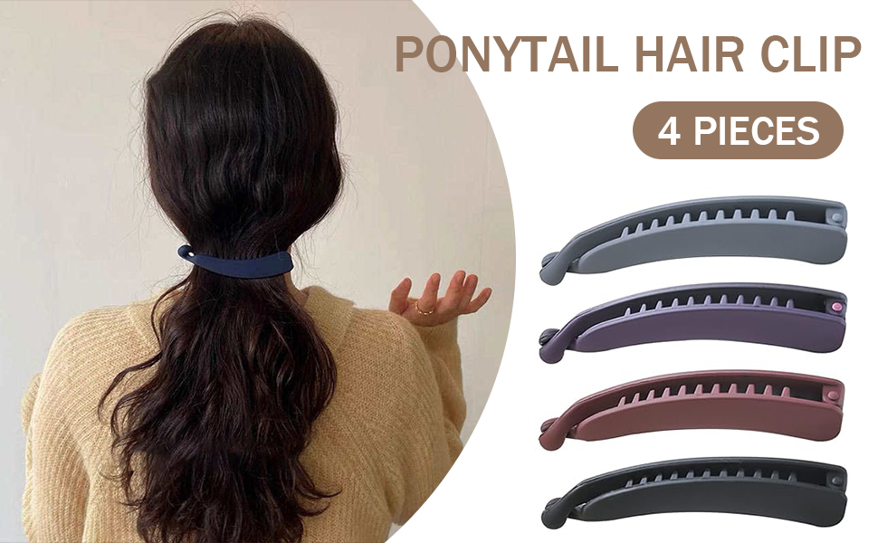 4 Stück Pferdeschwanz Haarklammer 