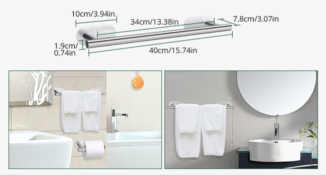 Toalleros Baño, JiGiU 4 Piezas Toallero Adhesivo Juego de ...