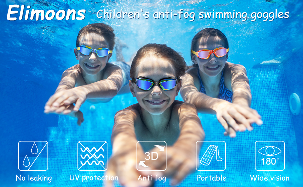 Elimoons kids swim goggles