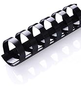 CFS Products Plastic Comb Binding Spines, 5/8 Inch Diameter, Black, 120 Sheets, 100 Pack 13058