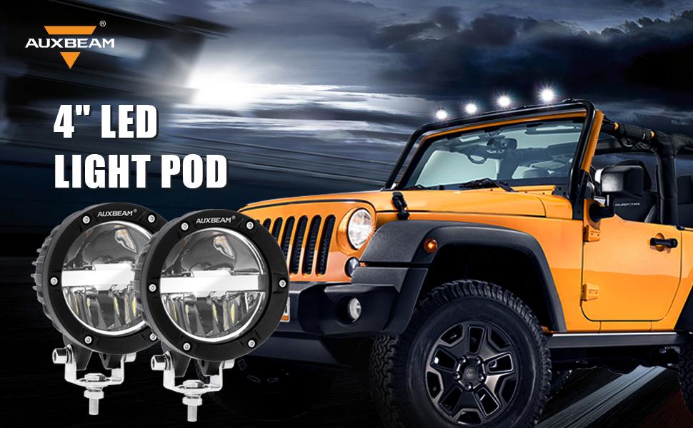 4 Inch High&Low Combo Beam Round LED Light Pods