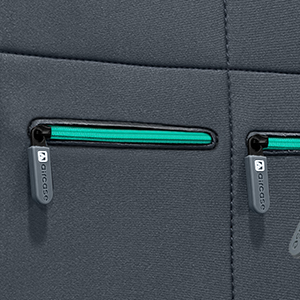 AirCase Premium Laptop Bag with 6 Pockets fits Upto 15.6" Laptop/MacBook, Wrinkle Free, Padded, Waterproof Light Neoprene case Cover Sleeve Pouch, for Men & Women, Grey- 6 Months Warranty 45 DUAL BACK POCKETS FOR EXTRA STORAGE