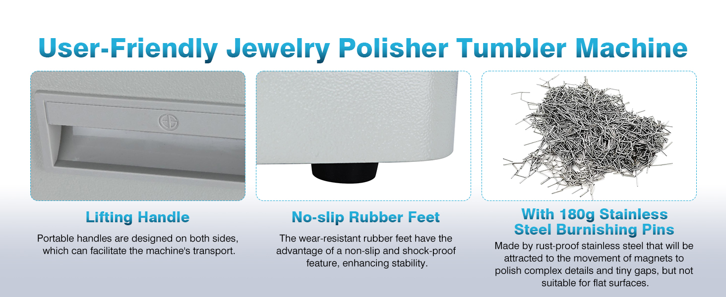 jewelry tumbler polisher, polishing tumbler for metal, polishing tumbler for jewelry