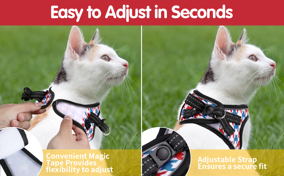 Pet Supplies nanappice Cat Harness and Leash Escapae Proof, Chidori