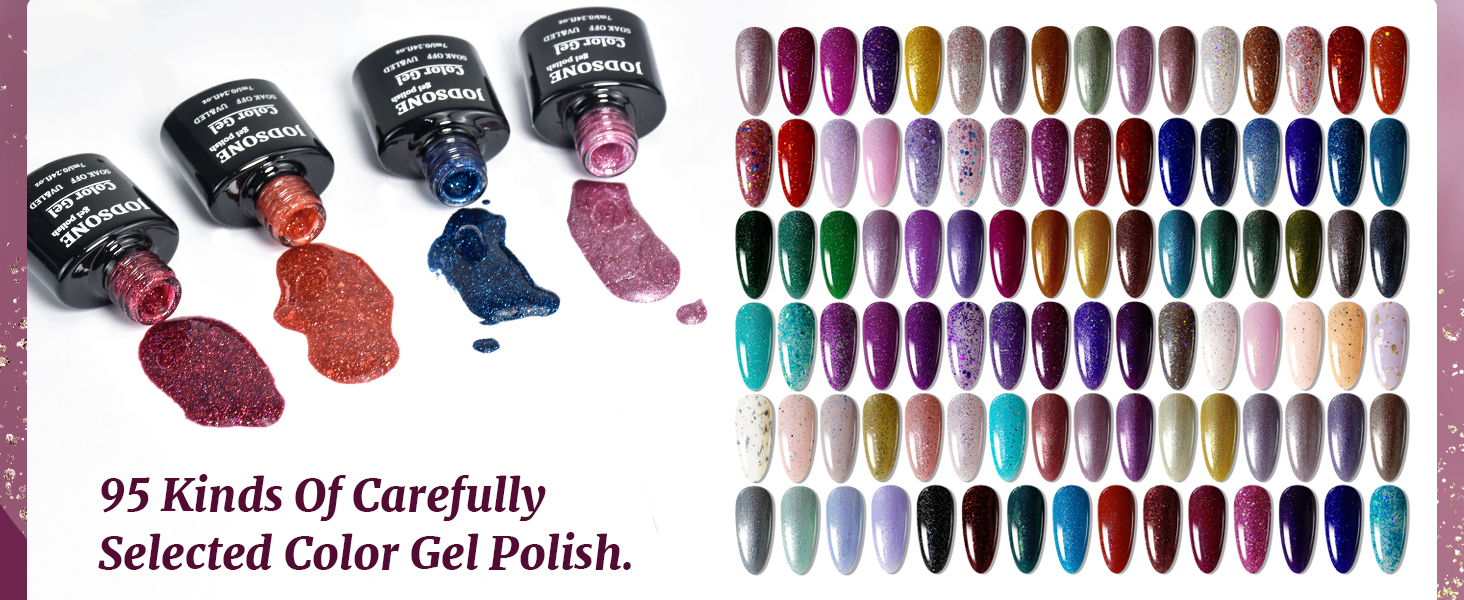 JODSONE Gel Nail Polish With Shiny Glitter Gel Nail Polish