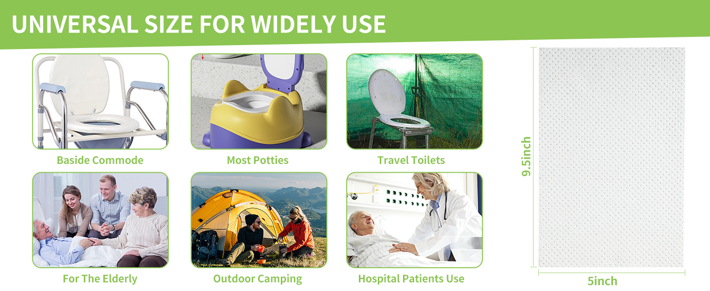 Moodooy Super Absorbent Bedpan Liners, Medical Grade 200