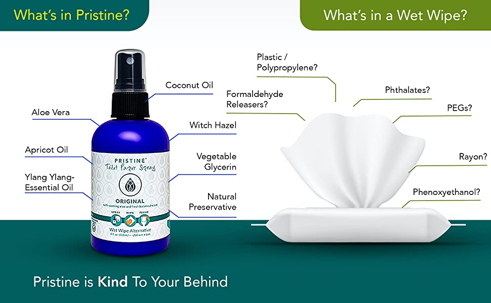 Pristine Toilet Paper Spray As Seen on Shark Tank, The Friendly, More Natural