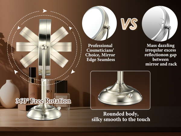 lighted makeup mirror