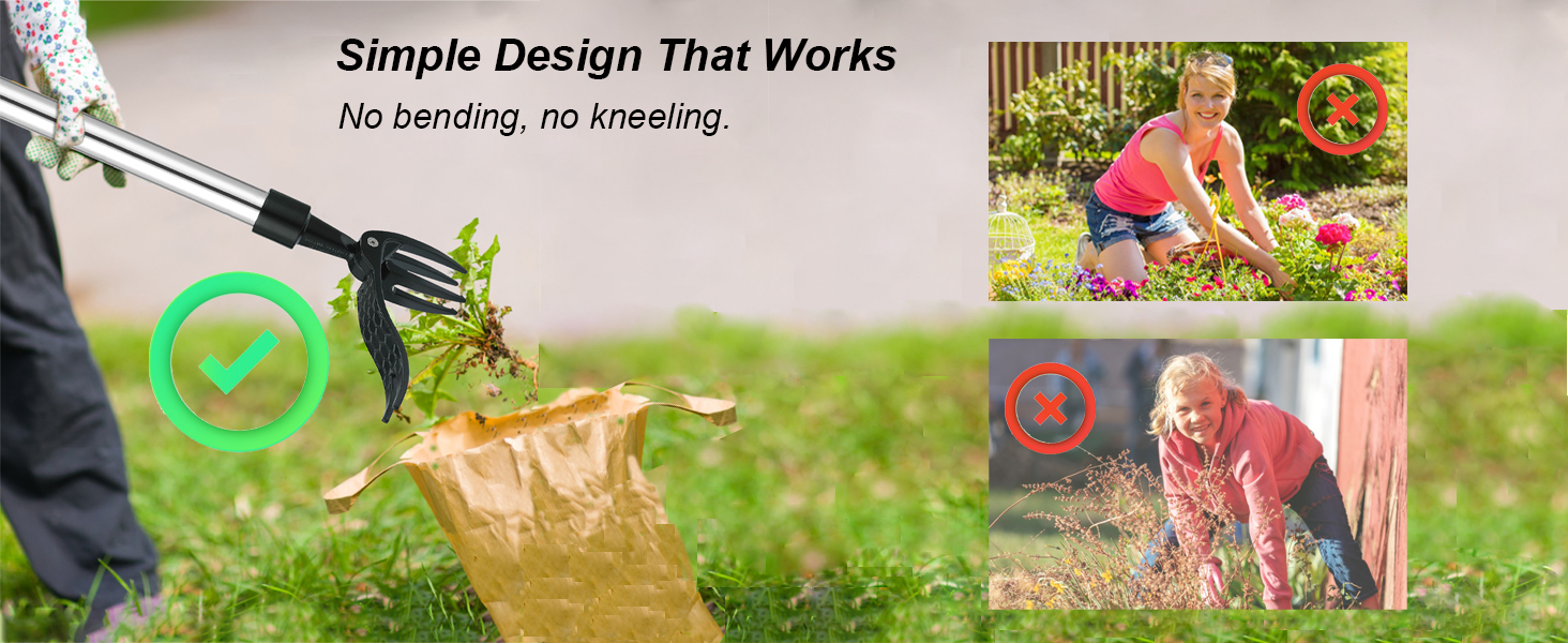 Tefola Weed Puller Tool, Manual Weeders Garden Tool Root