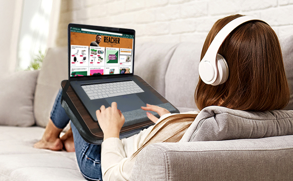 wooden lap desk with storage