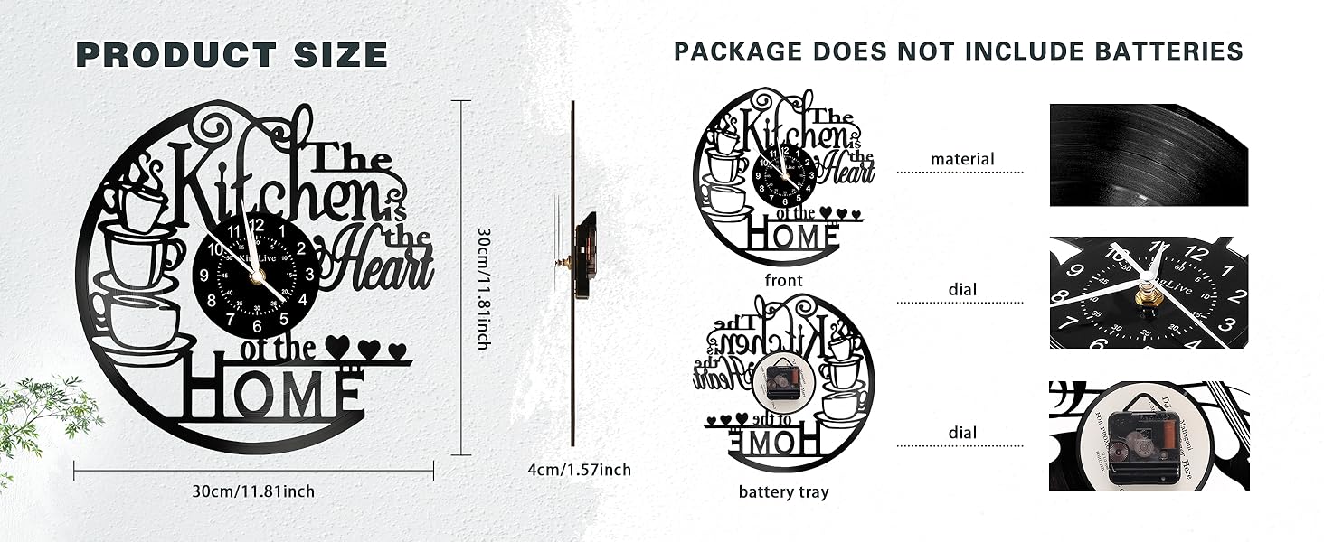 Coffee wall clock, kitchen wall clock