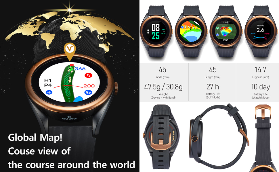 Voice Caddie T8 Golf GPS WATCH : Amazon.nl: Sports & Outdoors
