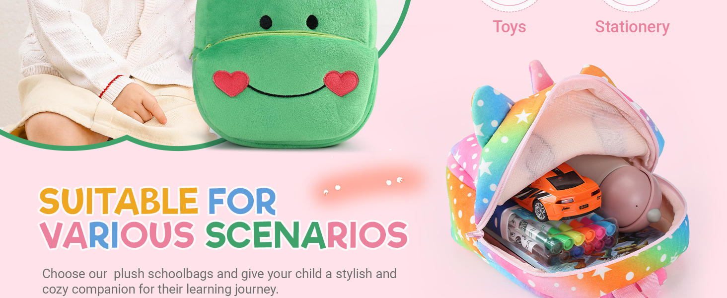 3D cartoon baby  school bookbag