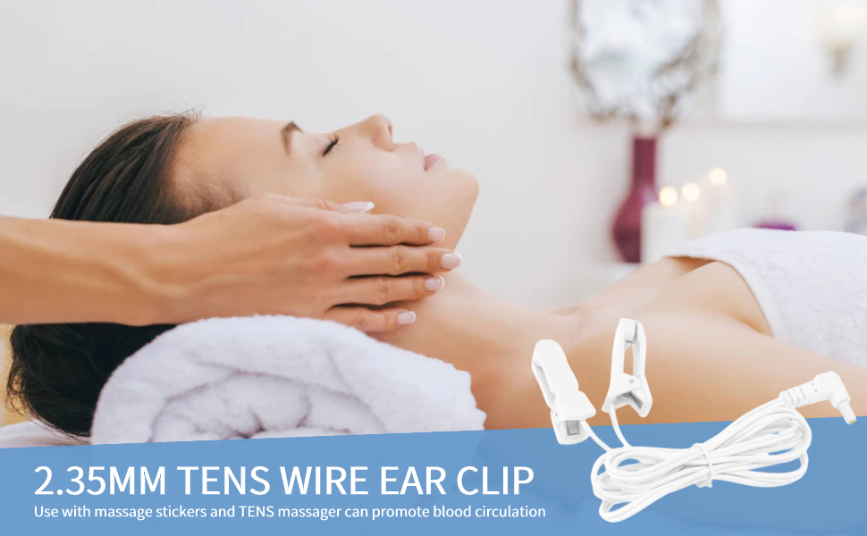 Tens Machine Ear Clip, 2.35mm Vagus Nerve Stimulators Ear Clips, Tens