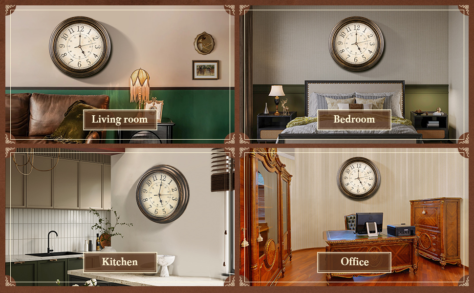 Wall Clocks for Living Room Decor & 12 Inch Large Wall