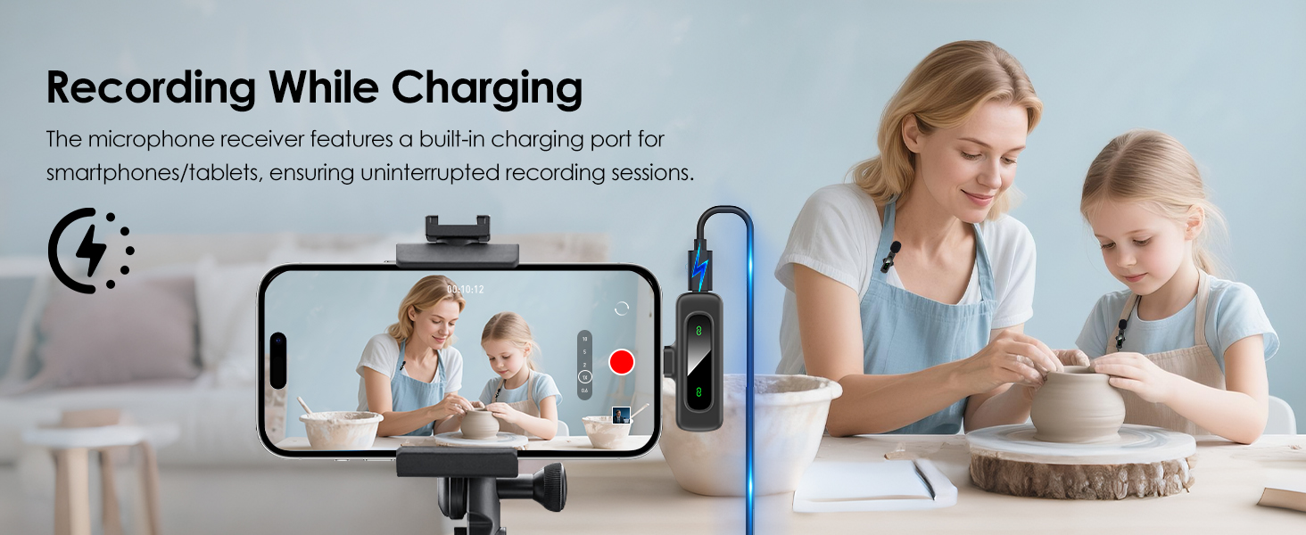 USB C Mini Wireless Lavalier Microphone for iPhone