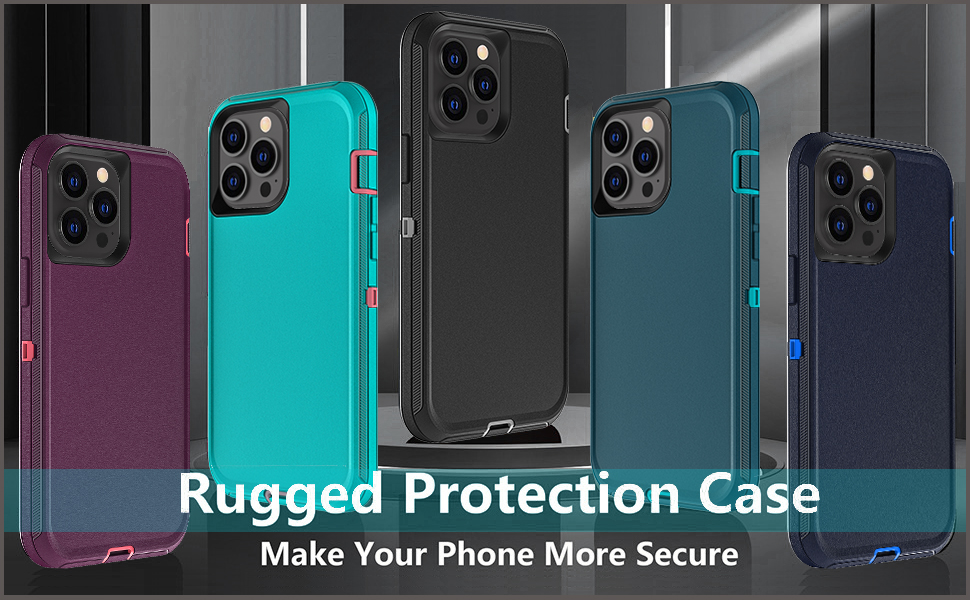 YKHJKLEC for iPhone 13 Pro Max Case, Military Grade 3 in 1 Heavy Duty Shockproof