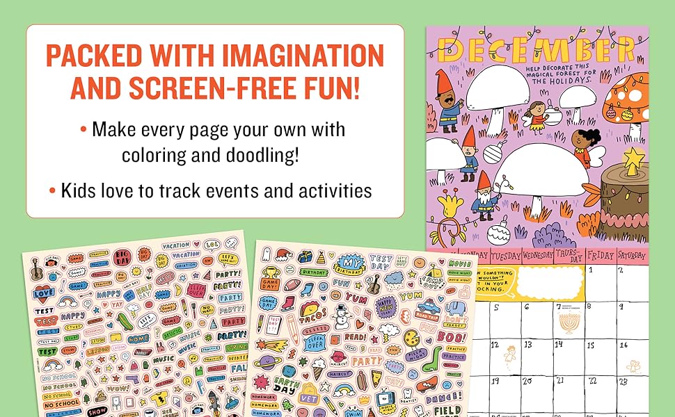 Kid's Awesome Activity Wall Calendar 2024 Includes 300+ Super Fun
