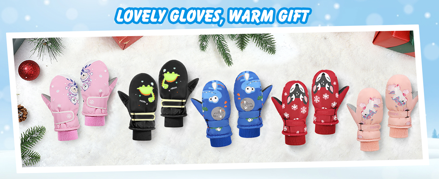  kids snow gloves