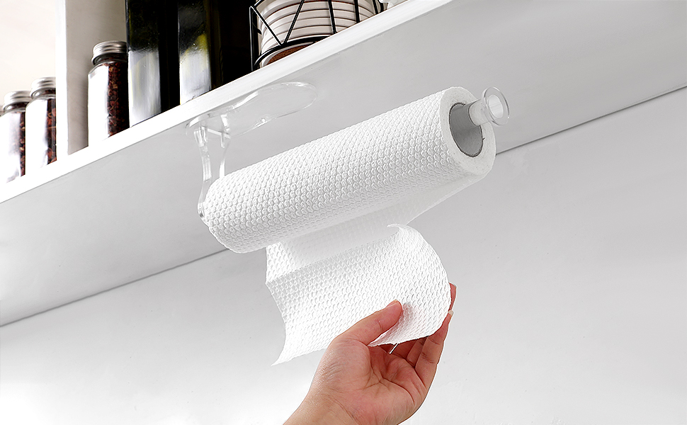 2Pcs Paper Towel Holder Under SelfAdhesive Under