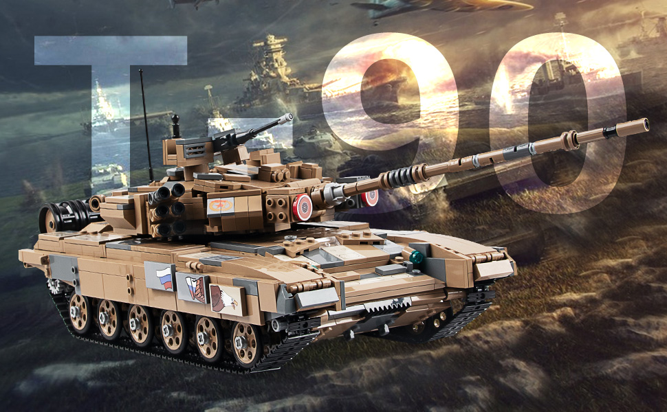Amazon.co.jp: CaDA ブロックキット 戦車 T-90 タンク 1,722